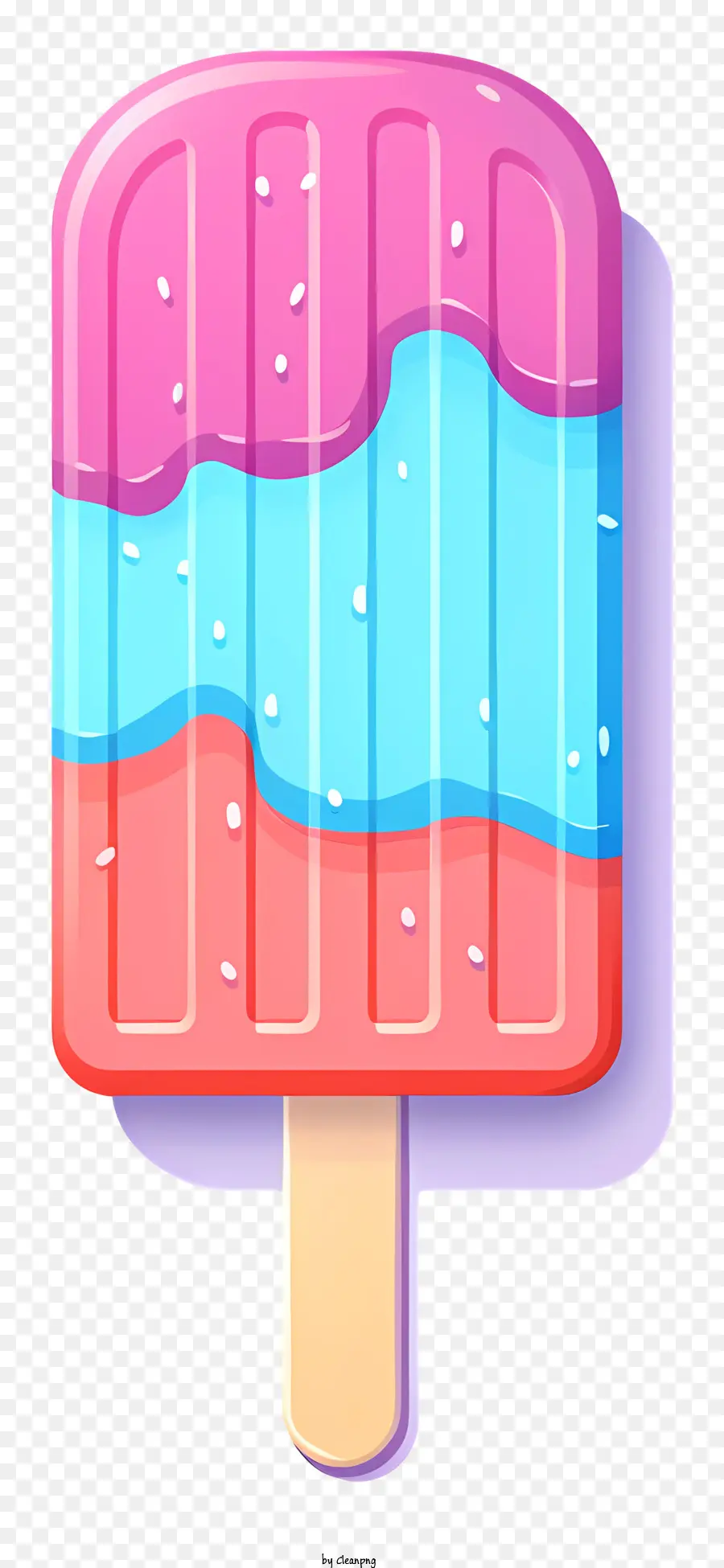 Eis - Vektor -Illustration von farbenfrohen Wirbel am Stick