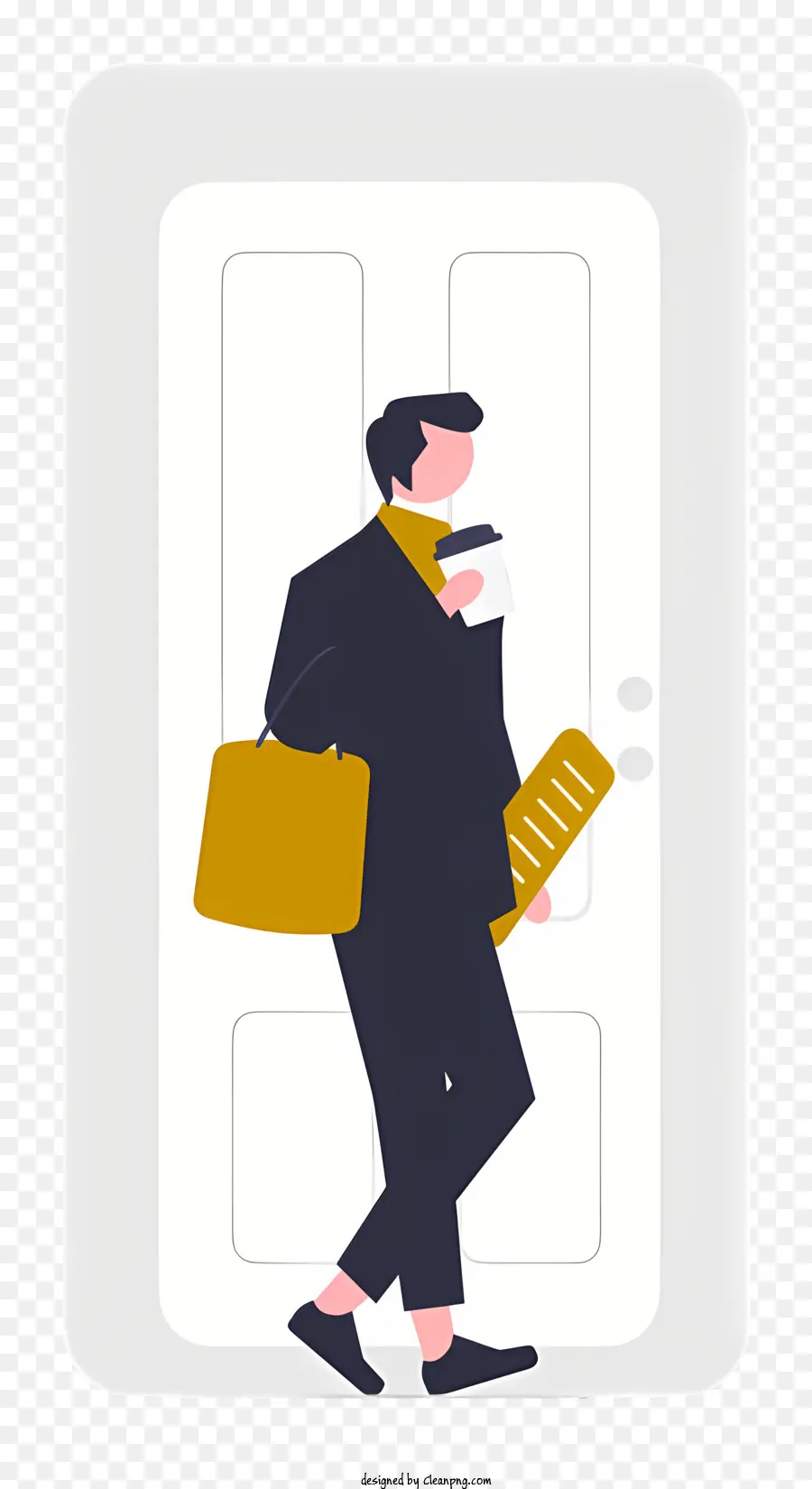 business professional office entrance man in suit business attire confident body language