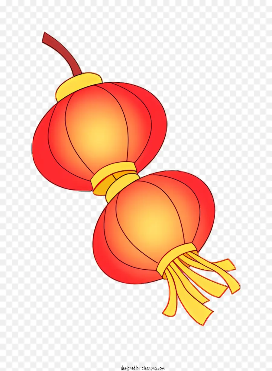 lanterna cinese - Lanterna rossa e dorata sospesa da una corda d'oro