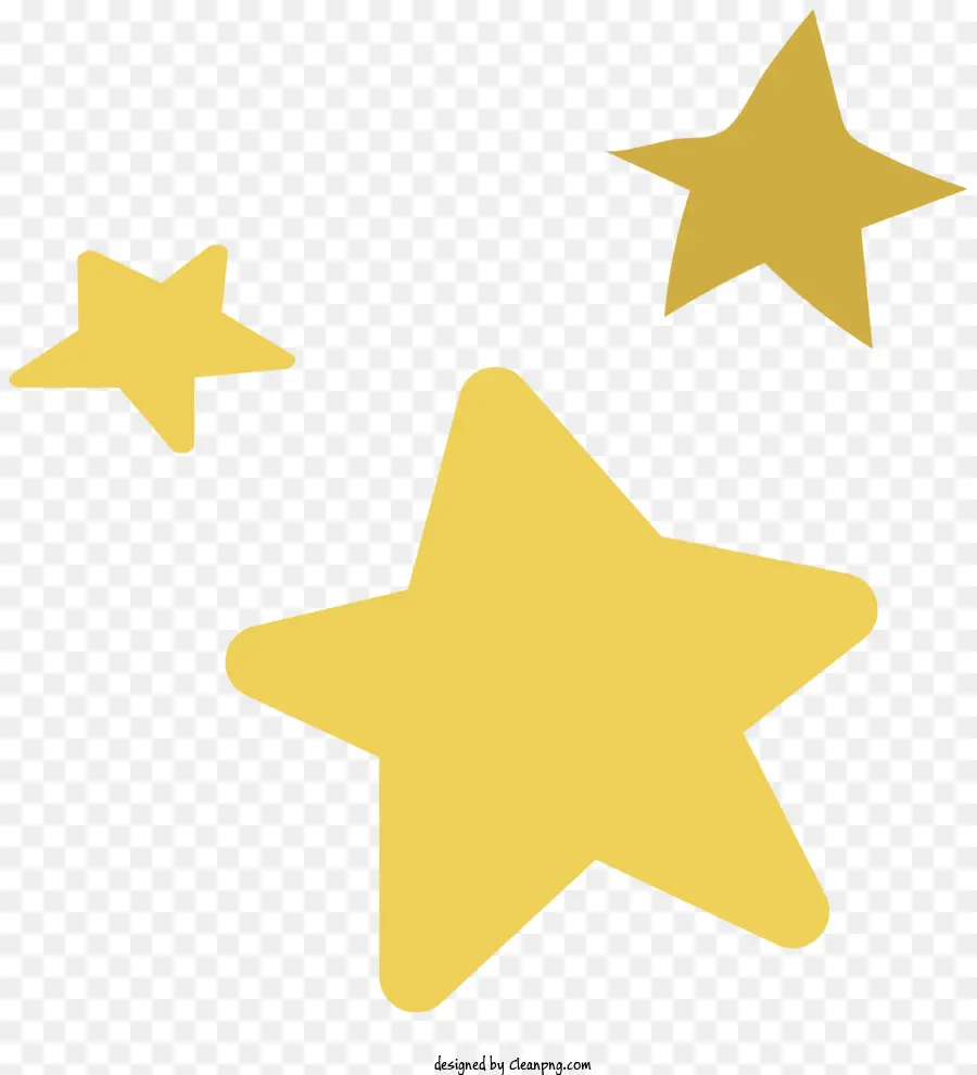 stelle d'oro - Tre stelle d'oro, simmetriche, di fronte alla stella centrale