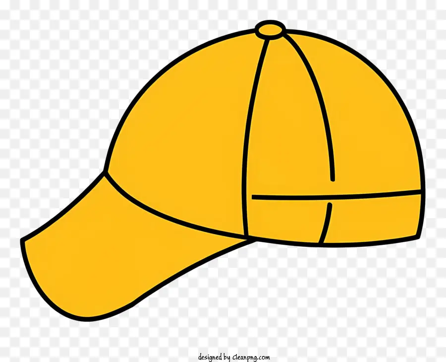 Gelbe Baseballkappe Yankees Cap Visierkappe kleine Billkappe gelbe Kappe mit Buchstaben - Gelbe Yankees Baseballkappe auf schwarzem Hintergrund