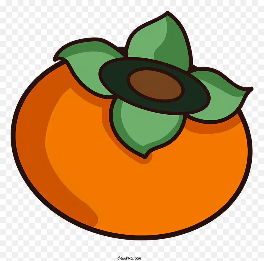 trái cam - Minh họa màu cam với lá màu xanh lá cây
