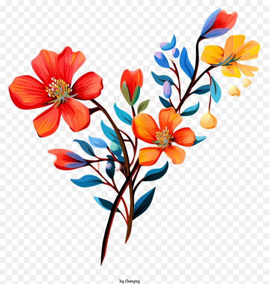 Herzform - Farbenfrohe herzförmige Rosen- und Nelkenstrauß