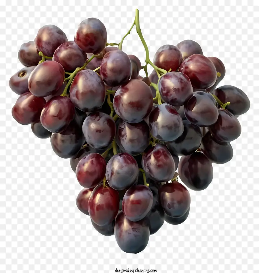 red grapes black stems clustered grapes ripe grapes shiny grapes