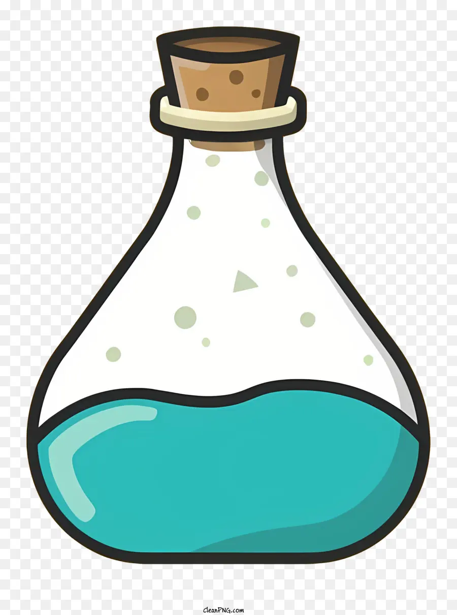 bottiglia di vetro blu in sughe - Bottiglia di vetro blu con sughero, trasparente, piccolo liquido blu, fondo marrone