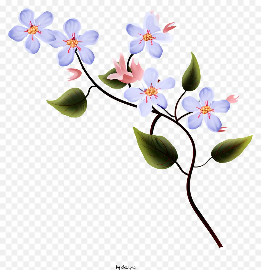 hoa màu xanh bó hoa màu xanh lá cây sắp xếp đối xứng hoa tinh tế - Hình ảnh: Hoa màu xanh trên nền đen, sắp xếp đối xứng
