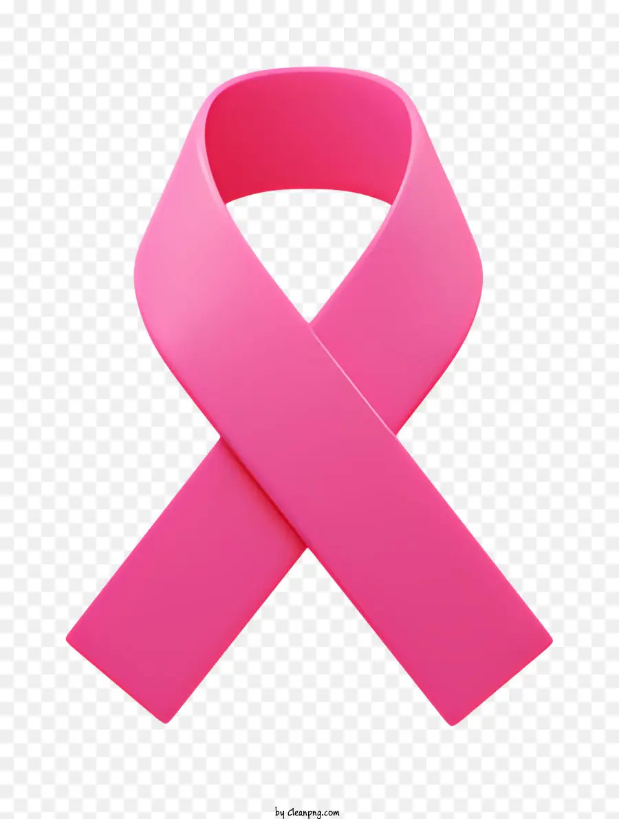 Pink Ribbon - Pink Ribbon auf weißen und rosa Streifen, die das Bewusstsein für Krankheiten wie Brustkrebs darstellen