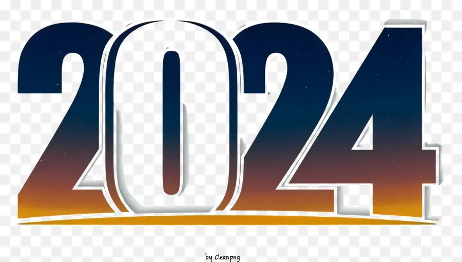 2023 Silhouette Số 2024 Hình ảnh Đen và Trắng 2024 2024 Tác phẩm nghệ thuật sáng tạo 2024 Thiết kế - Silhouette 2020 với chữ số và văn bản lớn