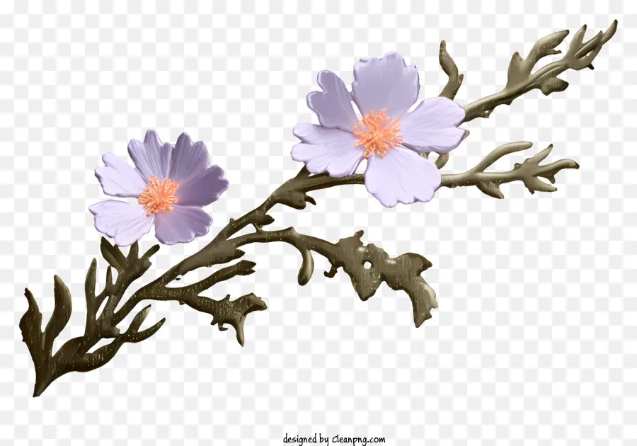 small pink flowers blooming flowers branch leaves twigs
