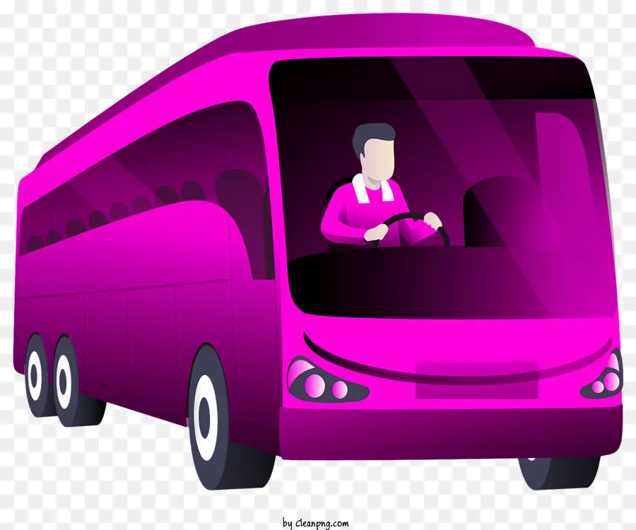 pink bus public transportation bus station comfort seating leather seats