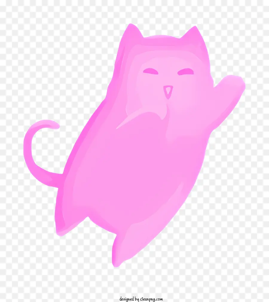 gatto rosa che salta gatto occhi rosa con naso nero collare rosa - Salto di gatto rosa con occhi rosa e colletto