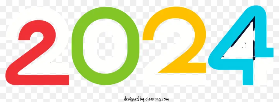 year 2023 graphic representation bright colors black background font