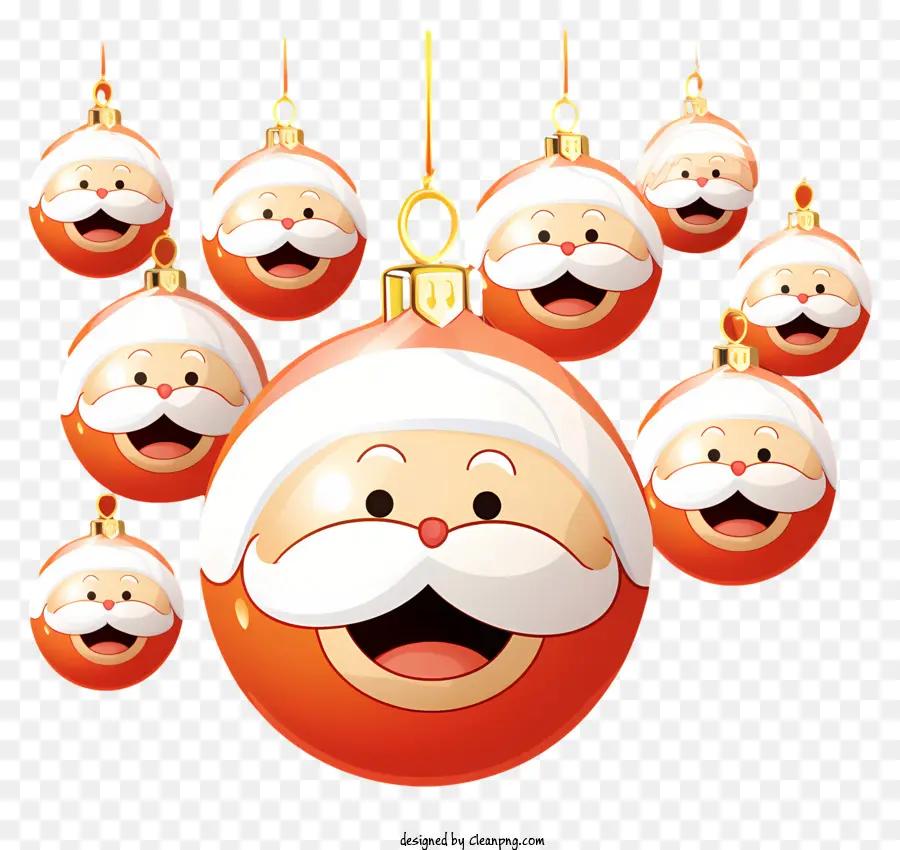 Weihnachtsdekoration - Bunte Weihnachtsmann -Claus -Ornamente, die an Draht hängen
