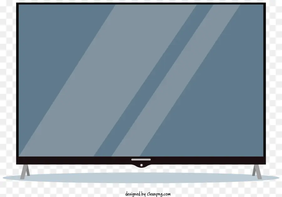 schwarzer Rahmen - Großer glatte Bildschirm mit reflektierendem dunkelblauem Rahmen