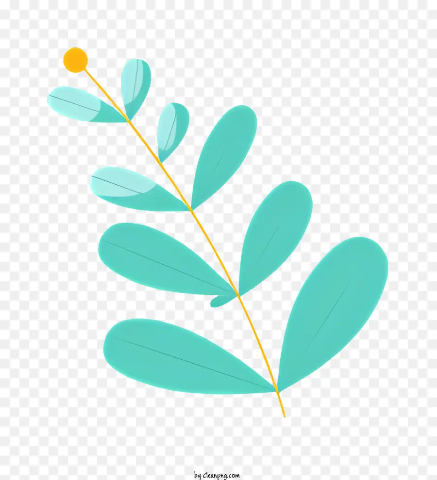 Cây lá xanh cây màu vàng làm nổi bật lá dài - Cây xanh có lá cuộn trên nền đen
