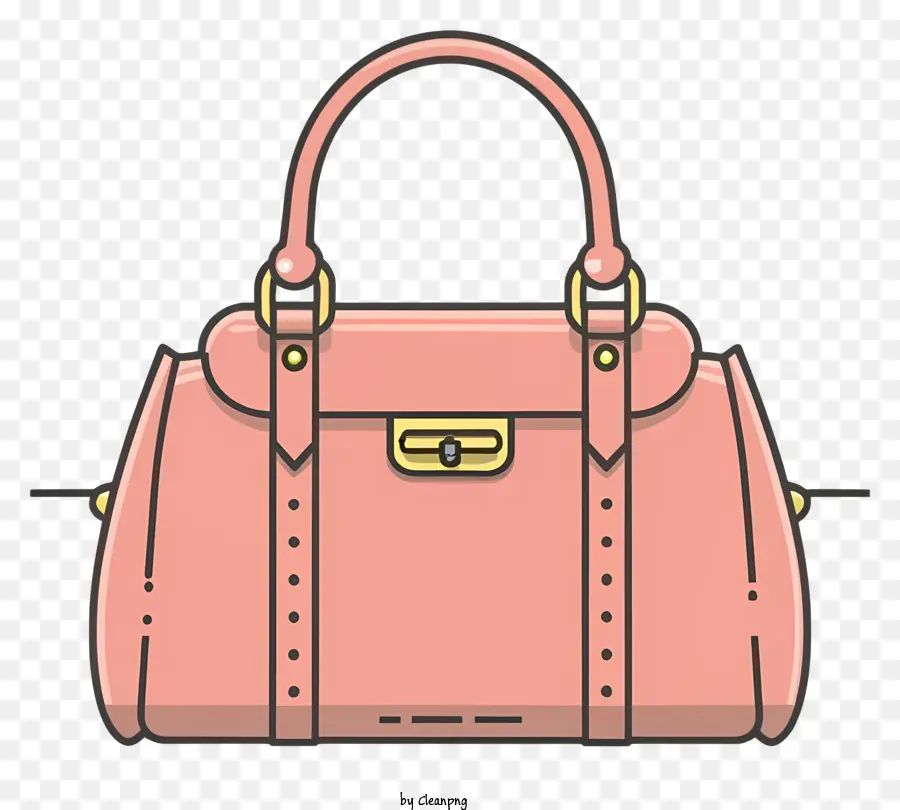 pink purse two handle purse metal clasp purse small pocket purse large pocket purse