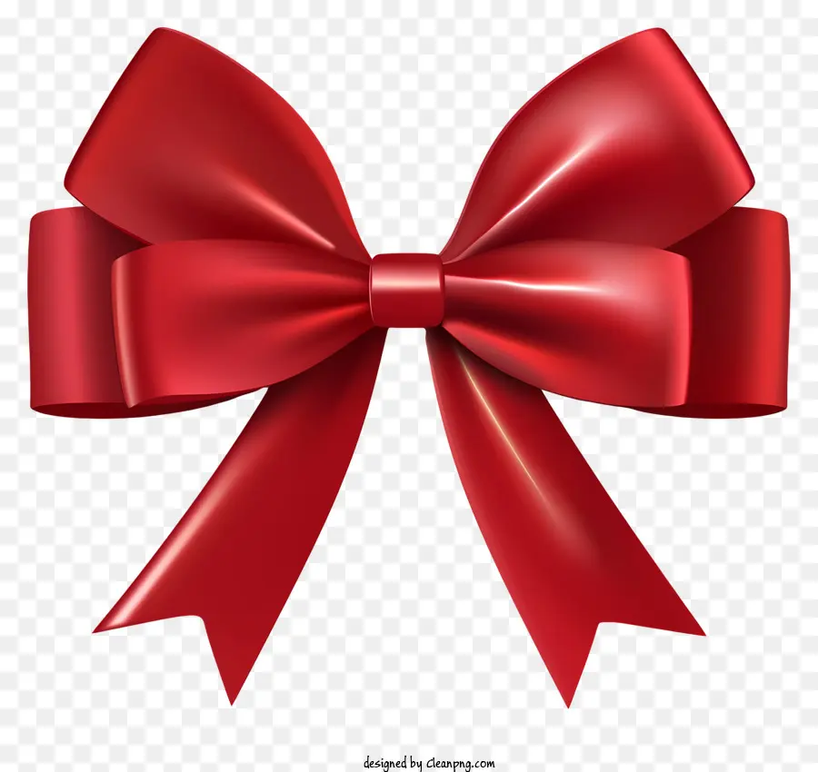 Rotes Band - Red Ribbon an unsichtbarem Geschenk angebracht