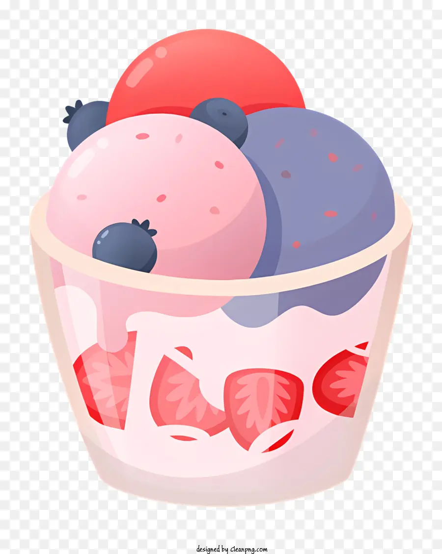 berries whipped cream fruit bowl strawberries blueberries