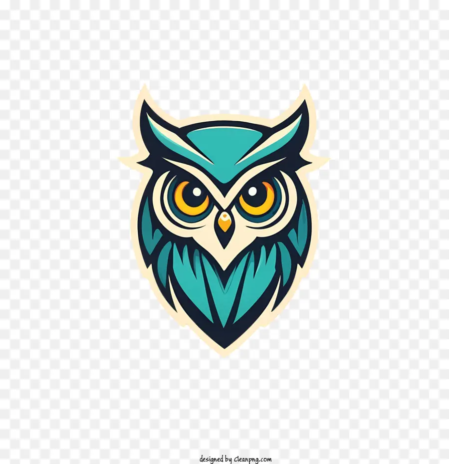 owl logo owl head profile eyes