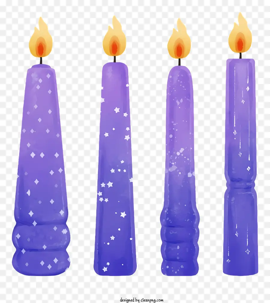 decorazioni di natale - Trio di luminose candele a stella blu per Natale