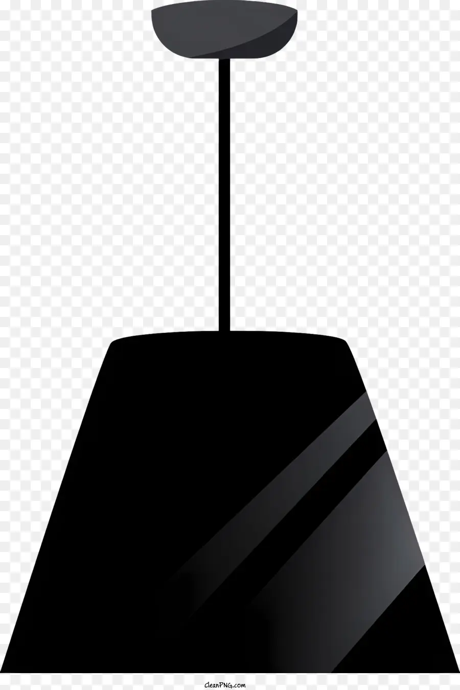 Hängende Lampenschattenhut schwarzer Mantel - 