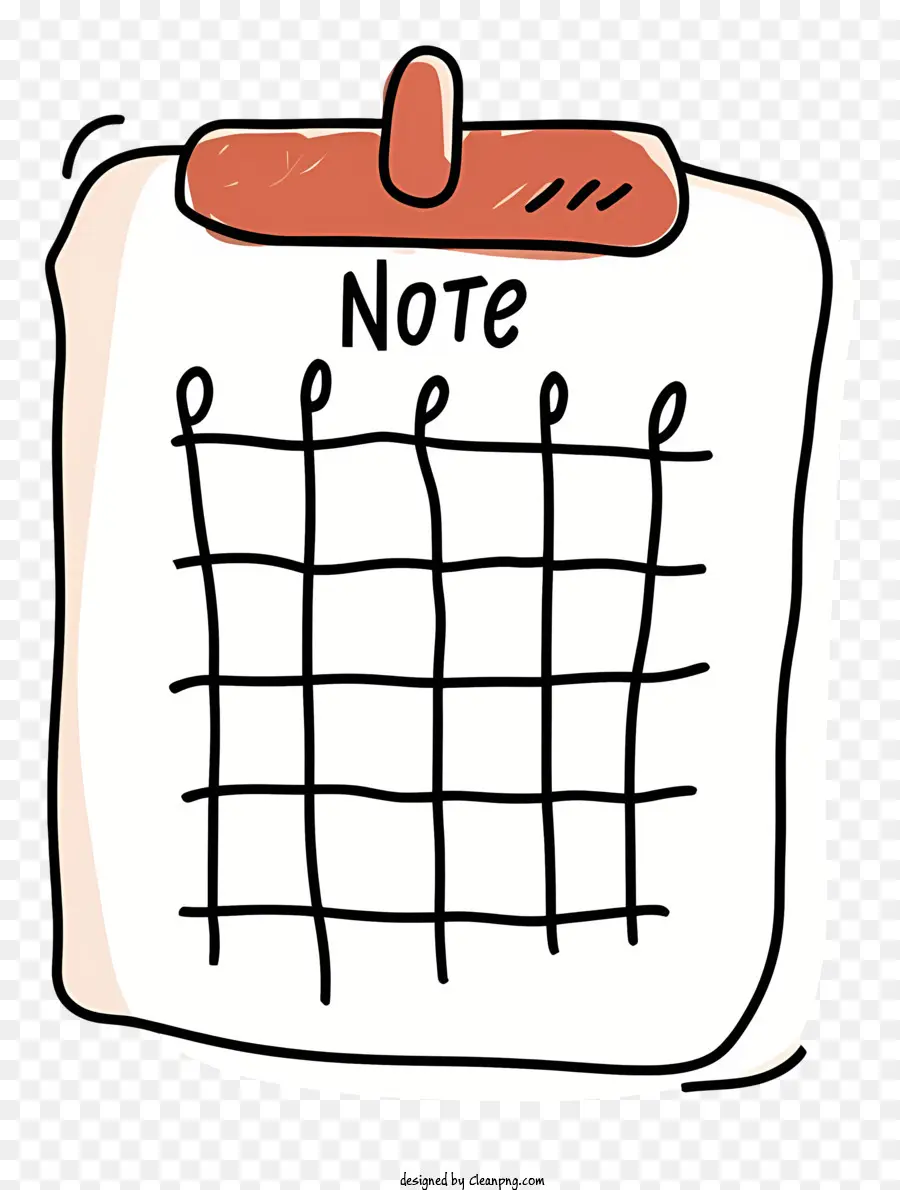 Notepad -Kalendernote handgeschriebene Schriftart Ereignisse - Notepad -Kalender mit handgeschriebener Notiz und Ereignissen
