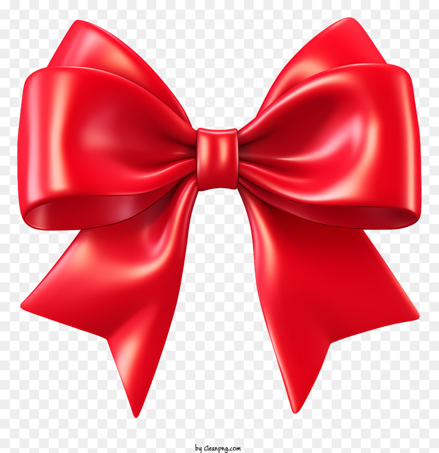 Red silk ribbon with loose fluffy bow attached png download - 3144