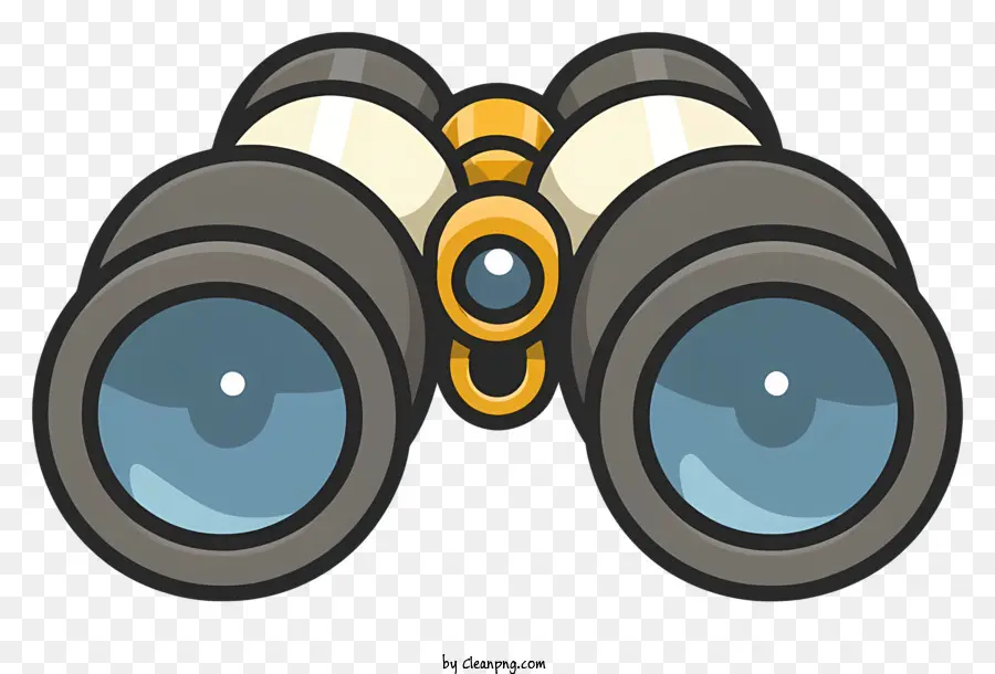 binoculars black case metal body golden lenses brown focusing ring