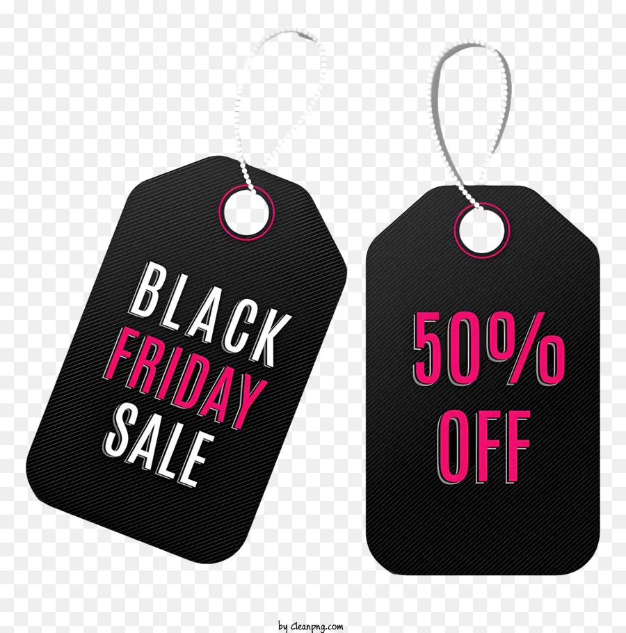 venerdì nero vendita - Tag di vendita del Black Friday con testo rosa