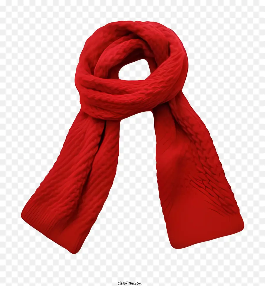 roter Schal gerippte Textur quadratischer Form Hals Accessoire Schal Mode - Rot gerippter quadratischer Schal, der um den Hals gewickelt ist