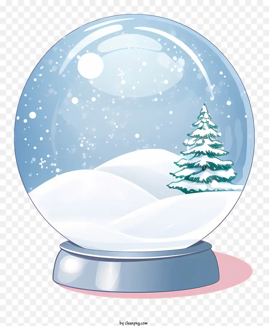 decorazioni di natale - Globe di neve con albero, luci e paesaggio innevato