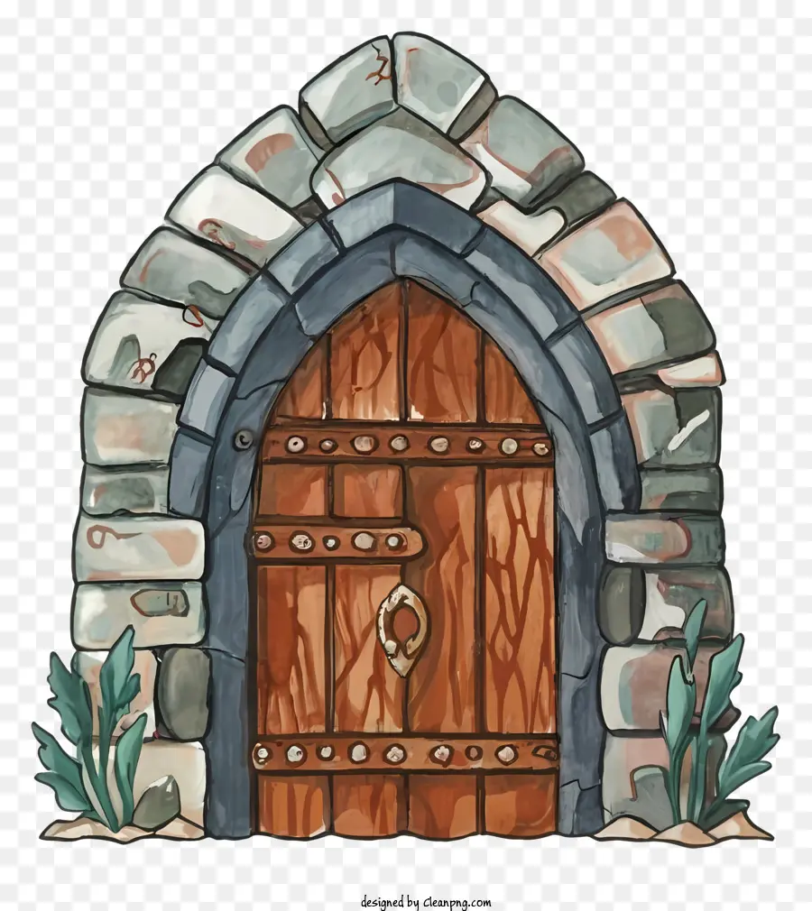 Porta in legno Sculture ornate decorate per le viti di pietra per finestre ad arco - Porta di legno con sculture decorate, pilastri di pietra