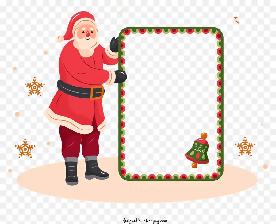 Weihnachtsmann - Santa Claus mit leerem Rahmen, kostenlose kommerzielle Verwendung