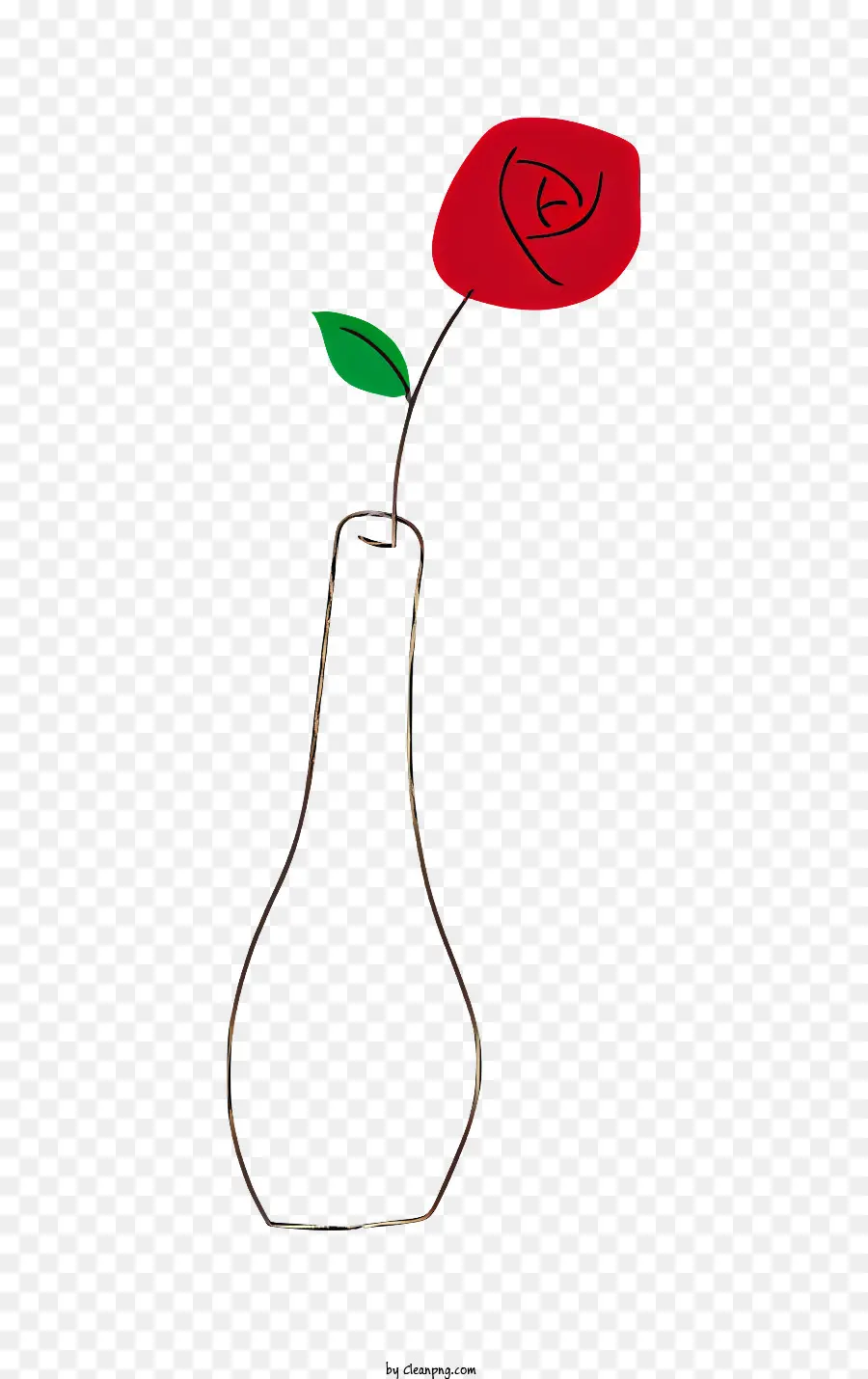 rosa rossa - Rosa rossa in vaso su sfondo nero