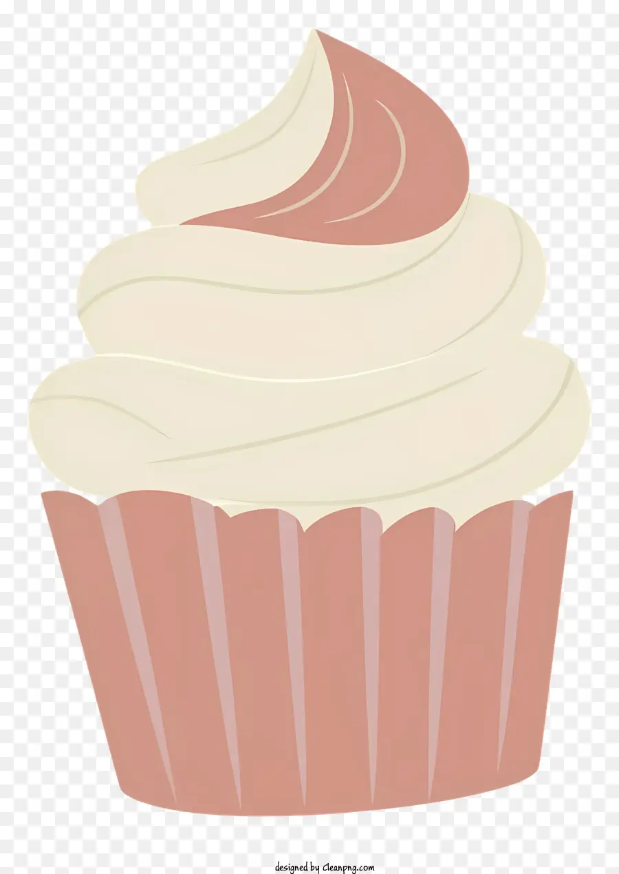 cupcake rosa glassa di turbini bianchi dessert cottura - Cupcake glassato rosa con turbini bianchi
