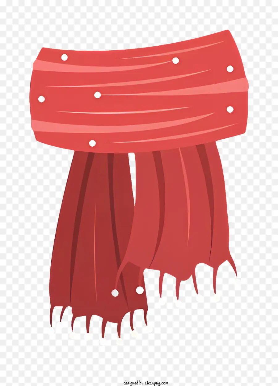 sciarpa rossa a pois bianchi sciarpa con pois che pendono sciarpa sciolta - Sciarpa a pois rossa appesa su sfondo nero