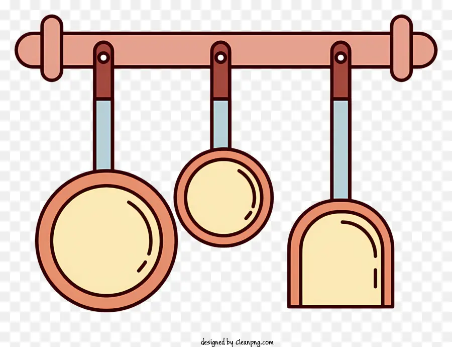 sauce pans wooden rack metal chains cooking utensil rack minimalistic design