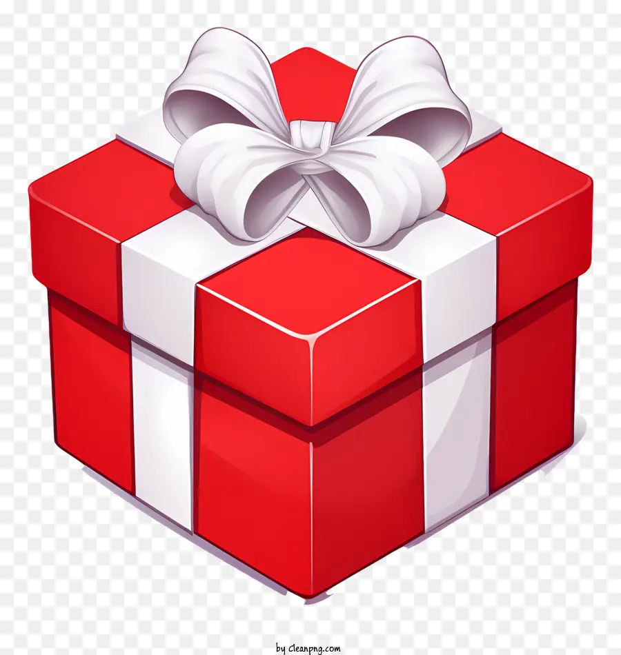 rote Geschenkkiste weiße Bogen rechteckige Geschenkbox Matte Finish Geschenkbox Große Geschenkbox - Große rote Geschenkbox mit weißem Bogen