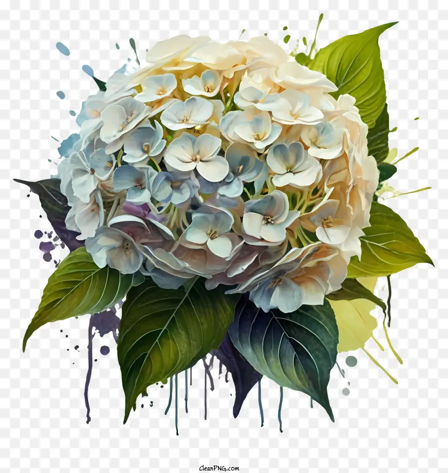 hoa trắng - Hoa trắng thực tế với lá xanh