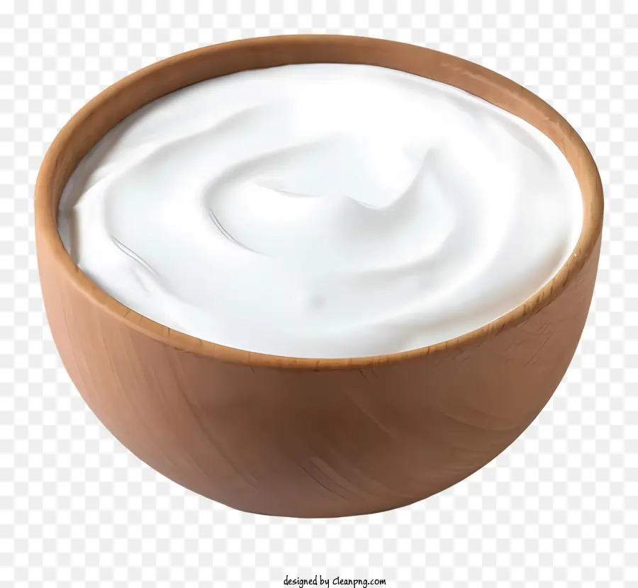 whipped cream bowl wood smooth surface round base