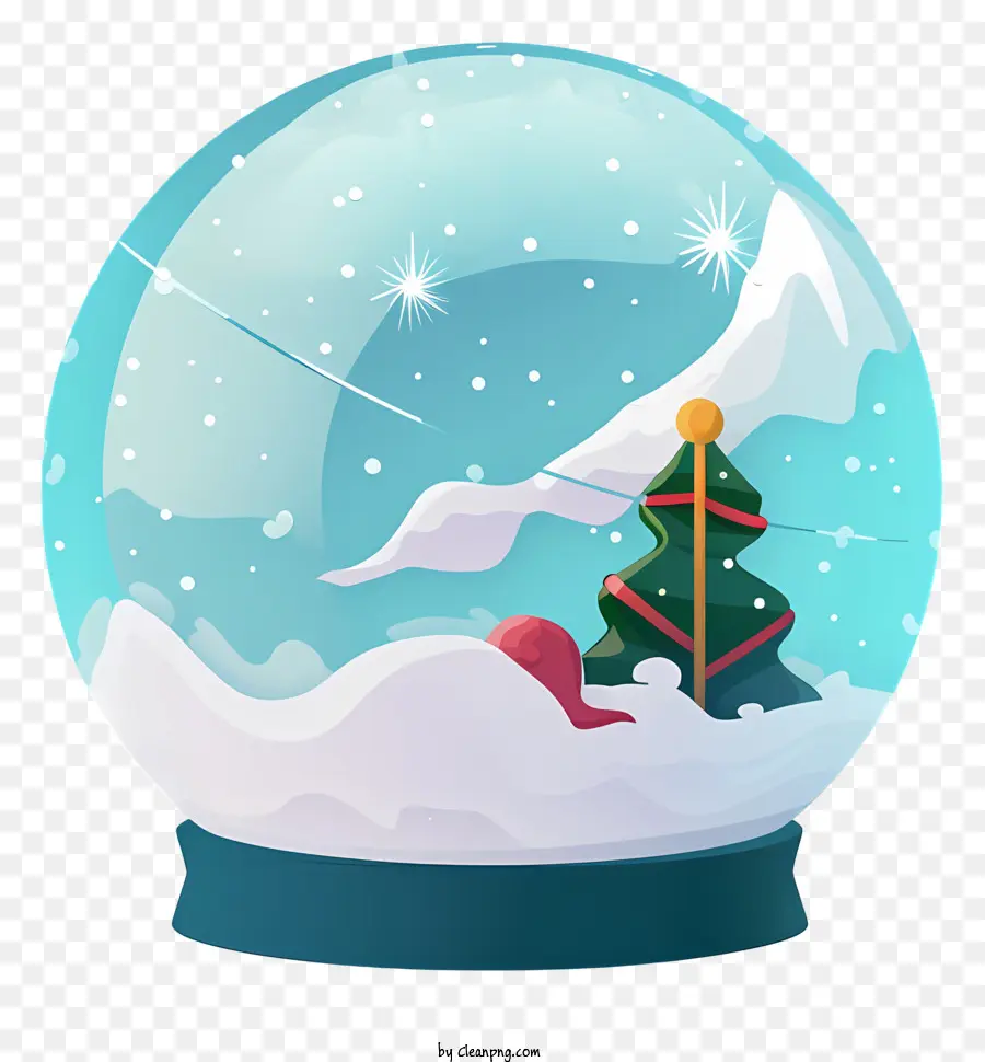 albero di natale - Globe di neve dell'albero di Natale con superficie di vetro