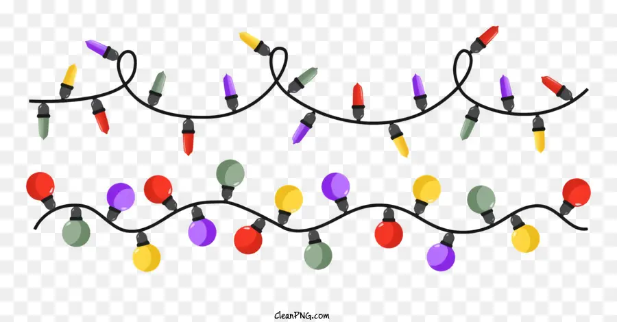 luci di natale - Luci di Natale colorate formano una catena di ghirlanda