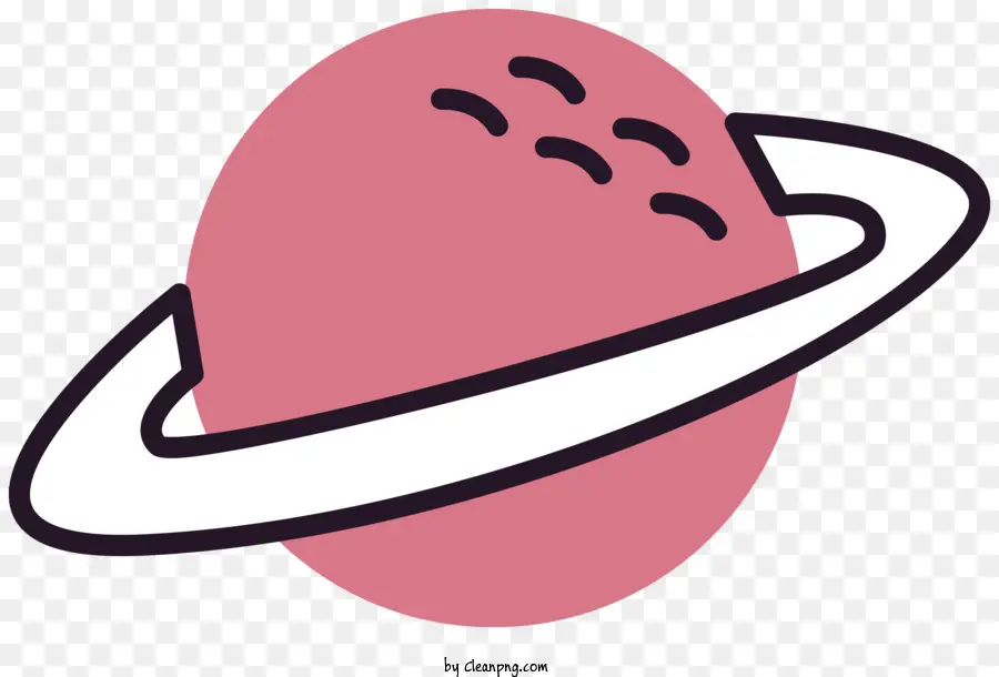 Sfera rosa White Dot Rotating Planet Rotazione in senso orario in senso antiorario in senso antiorario - Pianeta rosa con punto bianco rotante al centro