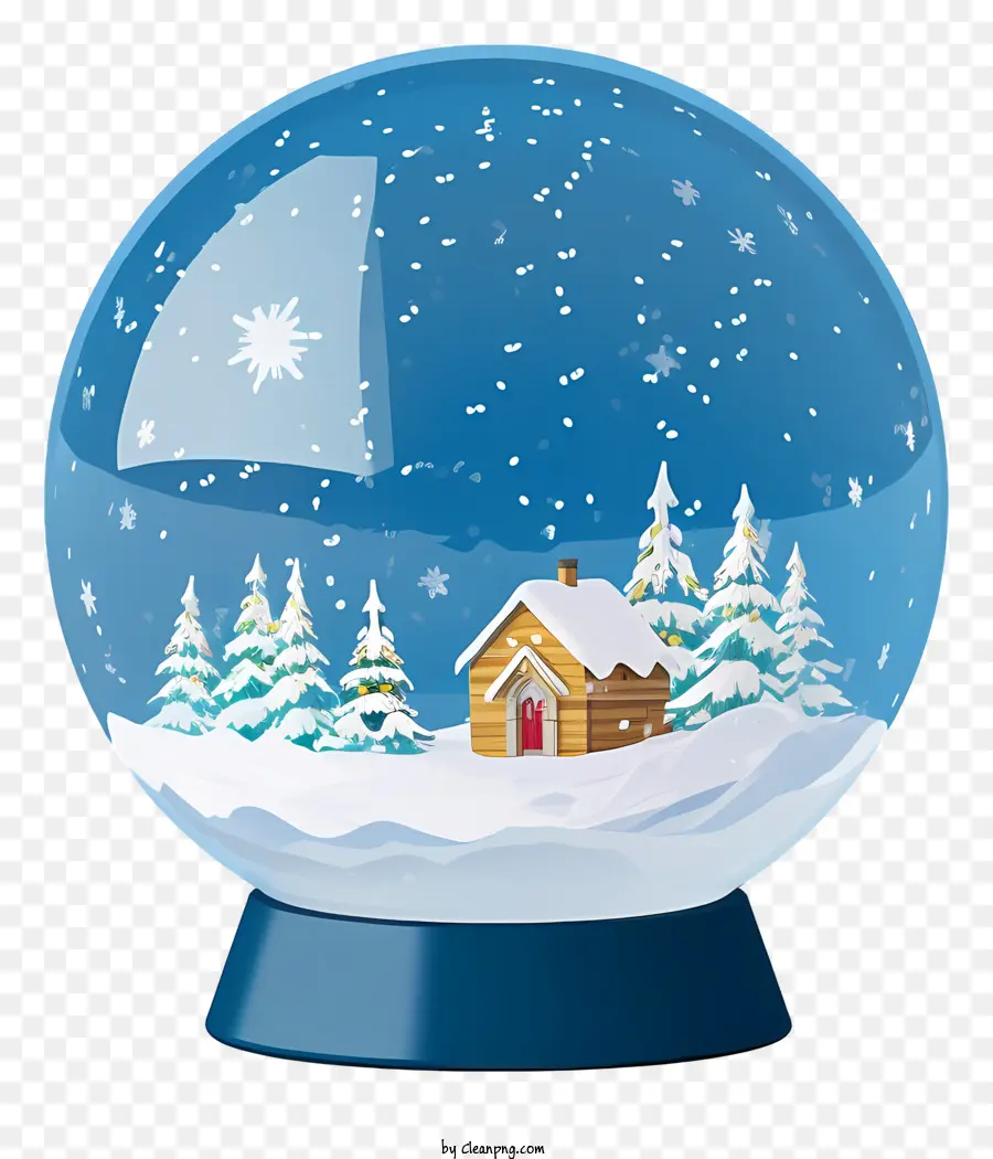 nevicata - Globe di neve con casa e alberi all'interno