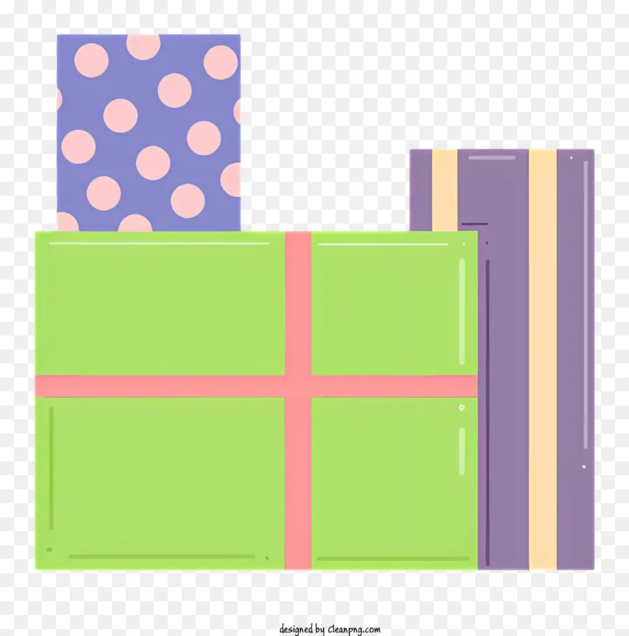 La confezione regalo presenta un nastro di carta a pois colorato - Polka dot colorato presenta sullo sfondo nero