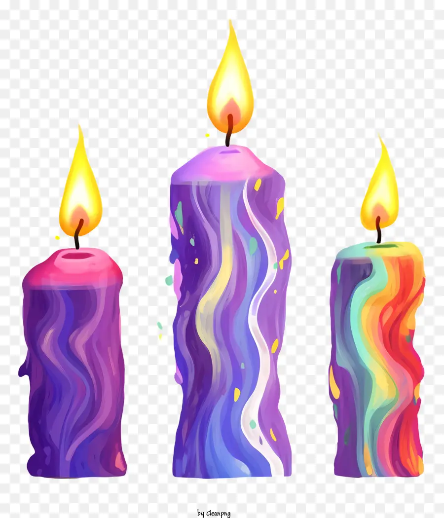 candles blue candle red candle purple candle white center