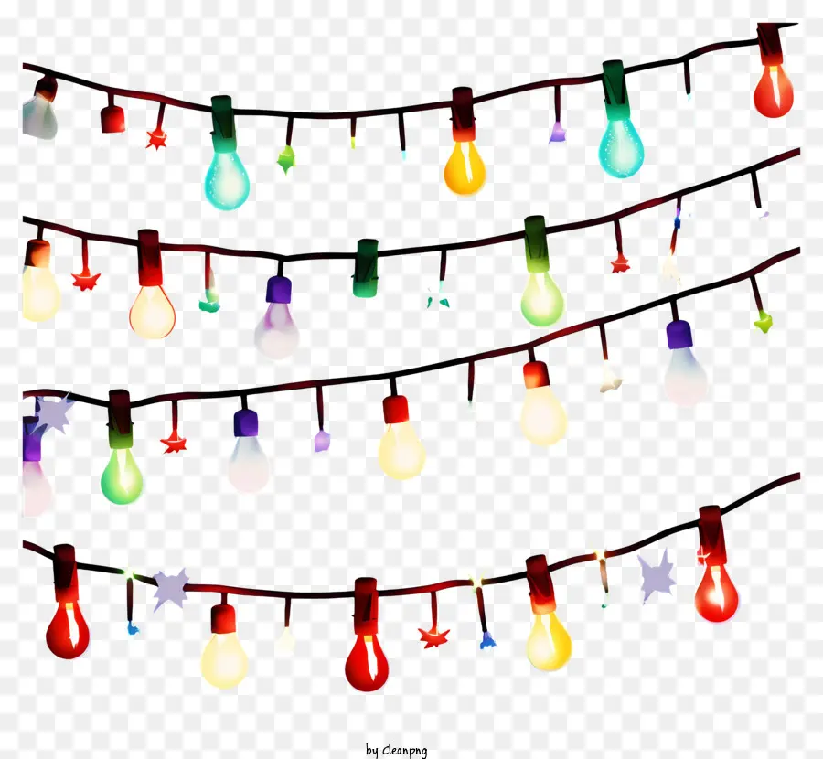 luci della stringa - Stringa di lampadina illuminata colorata appesa dal filo