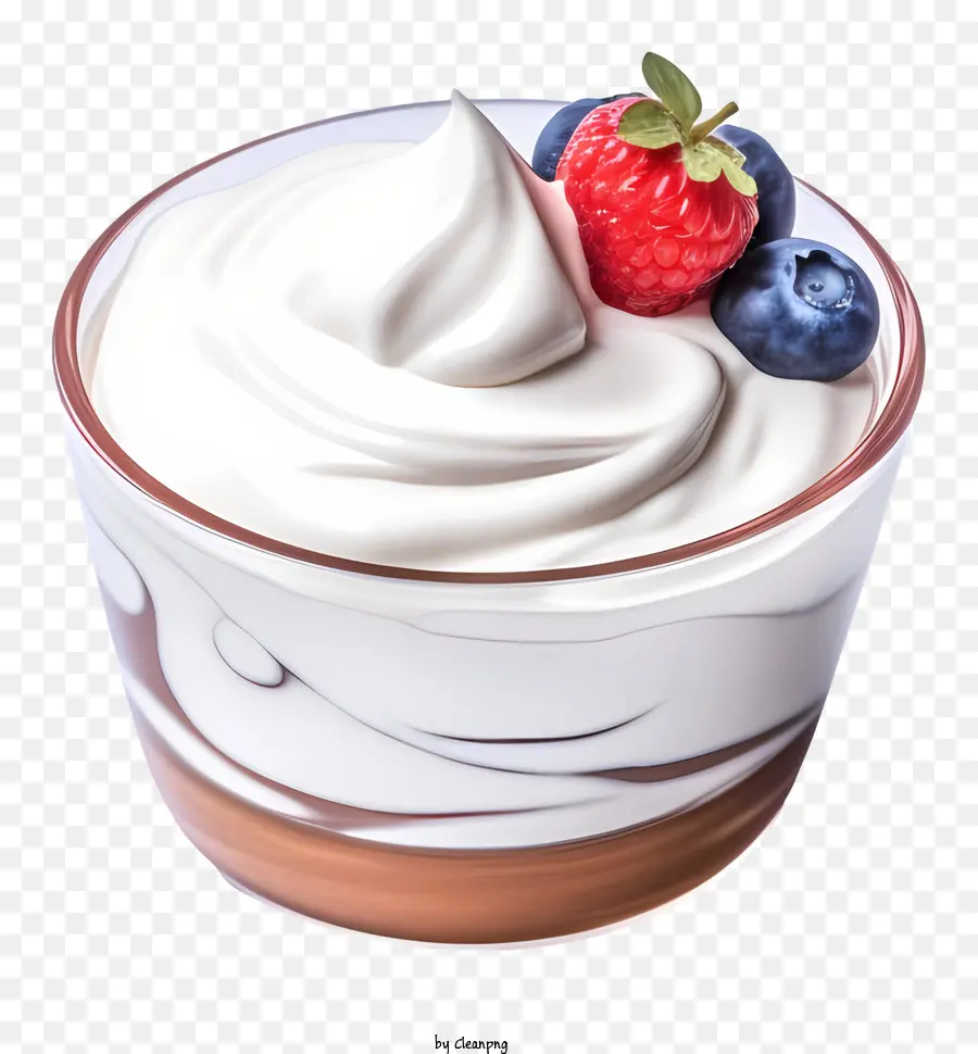 whipped cream berries raspberries glass bowl dessert