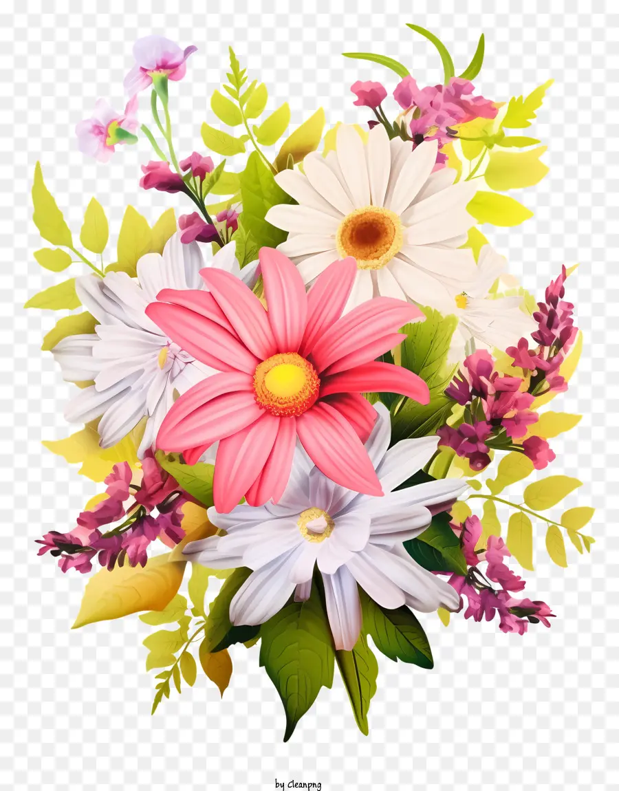 Blumenstrauß - Blumenstrauß mit rosa und weißen Blumen