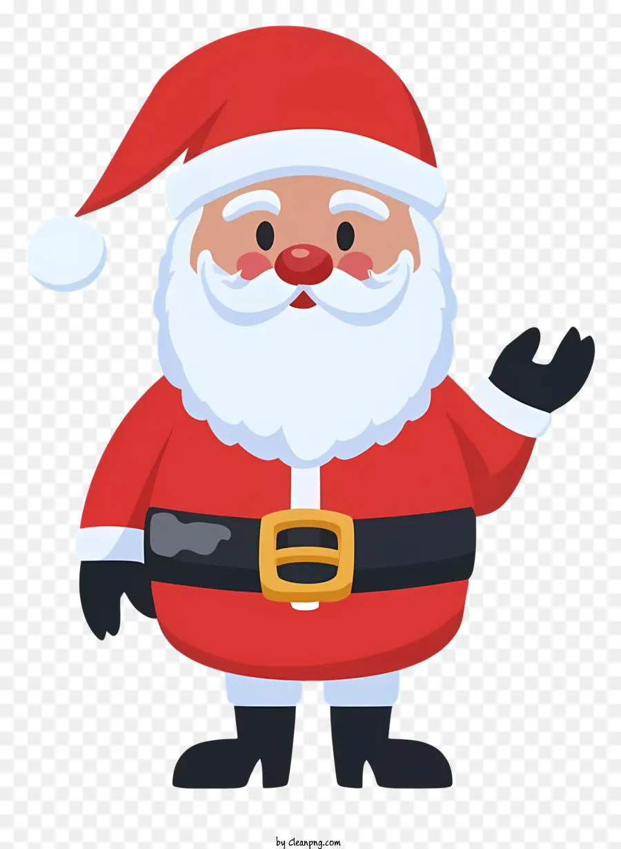 Weihnachtsmann - Cartoon Santa Claus Charakter mit Geschenken, selbstgefälliger Ausdruck